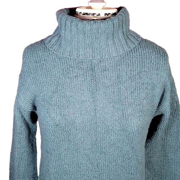 Eddie Bauer Teal Turtleneck Sweater Sz S - Picture 5 of 9